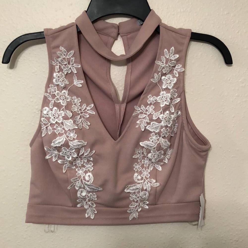 Rose Lace Crop Top